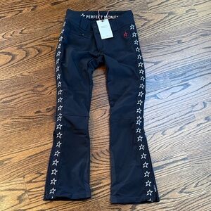 Perfect Moment Black Glacier Star-Patterned Snow Trousers